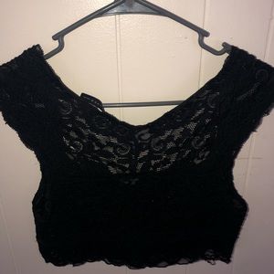 Black crop top